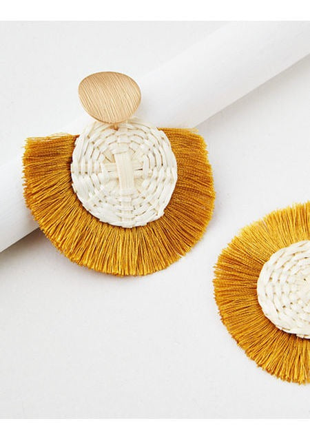 Aeo Aretes Con Flecos De Rafia
