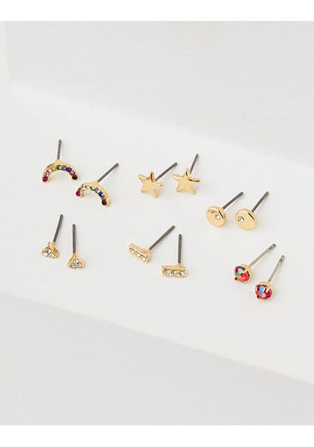 Aeo Paquete De 6 Aretes Abridores Arco Iris