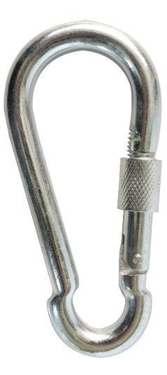 Bandola Mosqueton En Forma 8 Acero Con Seguro 12cm 10 Piezas