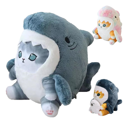 Gato Gatito Michi De Peluche Kawaii Con Disfraz Diseños 22cm