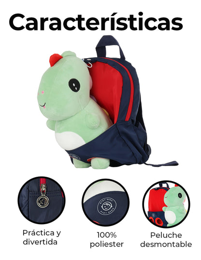 Mochila Infantil Preescolar De Peluche Desmontable Para Niño Niña