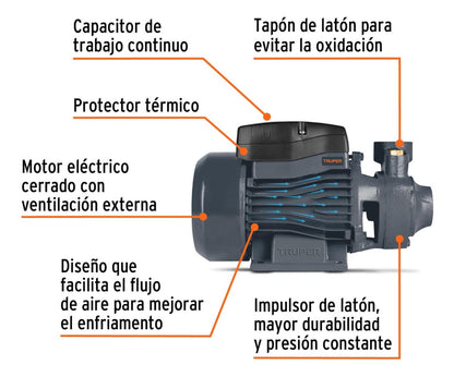 Bomba Para Agua Periférica 1/2 Hp Truper 12111