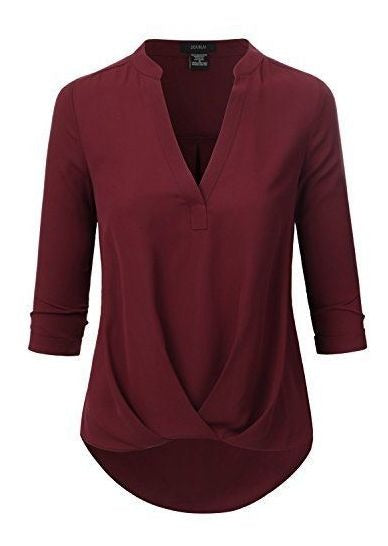 Blusa Color Vino Talla Grande