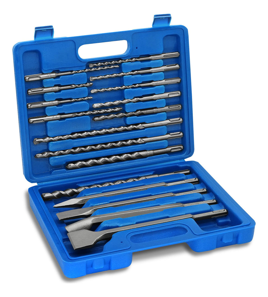 Juego Brocas Cinceles Sds Plus Para Martillo 17 Pzs +estuche