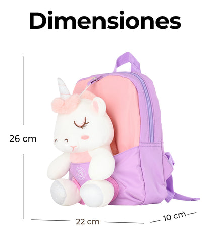 Mochila Infantil Preescolar De Peluche Desmontable Para Niño Niña