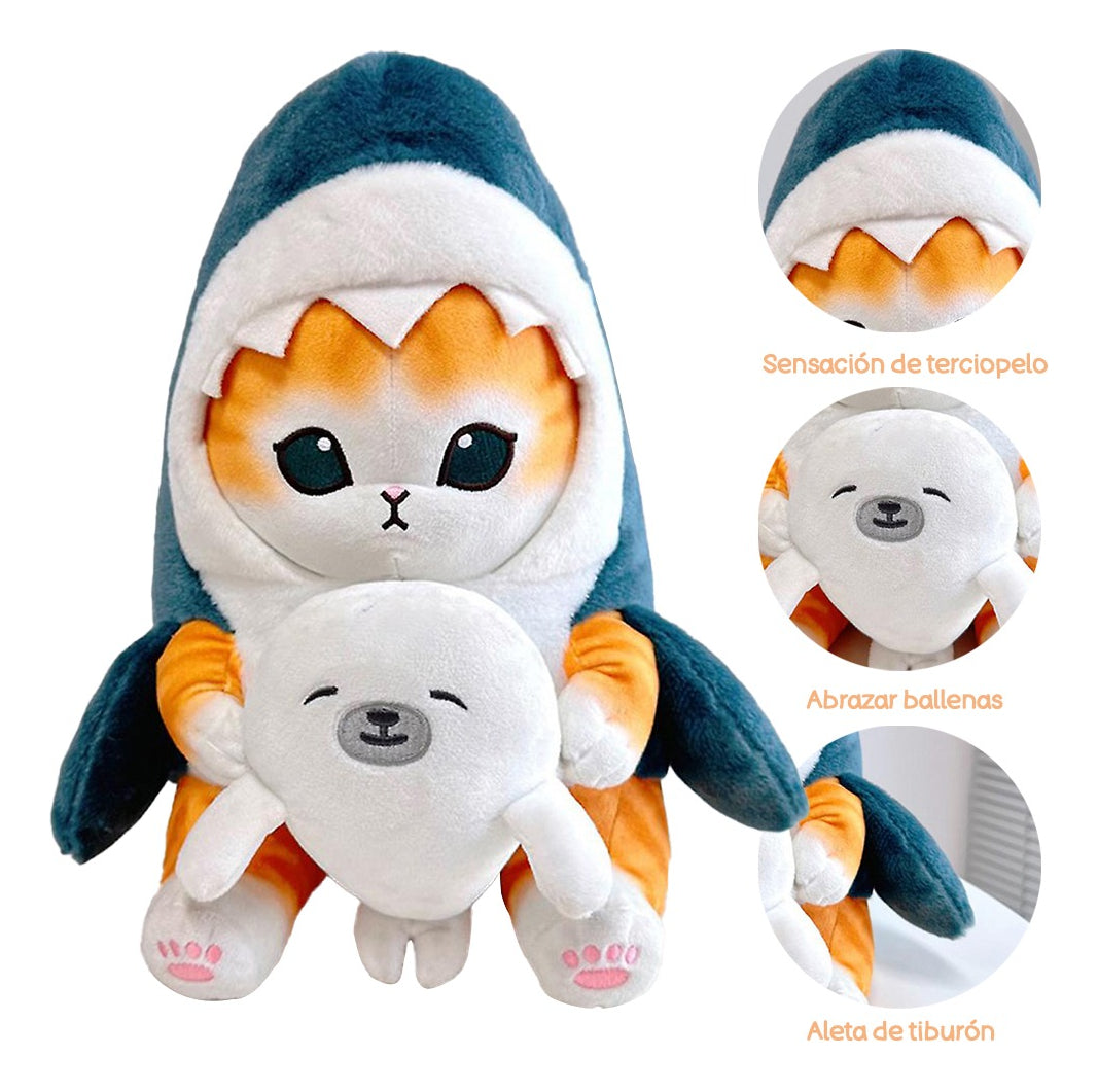Gato Gatito Michi De Peluche Kawaii Con Disfraz Diseños 22cm