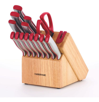 Bloque De Cuchillos Faberwere 15 Pzas Con Afilador Integrado