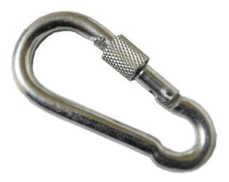 Bandola Mosqueton Forma 8 Acero Con Seguro 10cm 25 Piezas