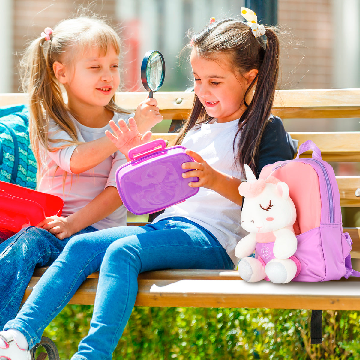 Mochila Infantil Preescolar De Peluche Desmontable Para Niño Niña
