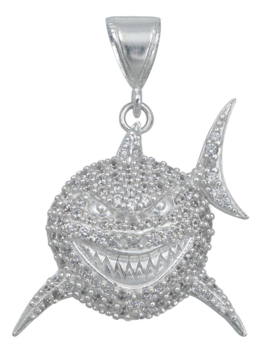 Dije Tiburon Zirconias Mar Oceano Hombre Regalo Plata 925