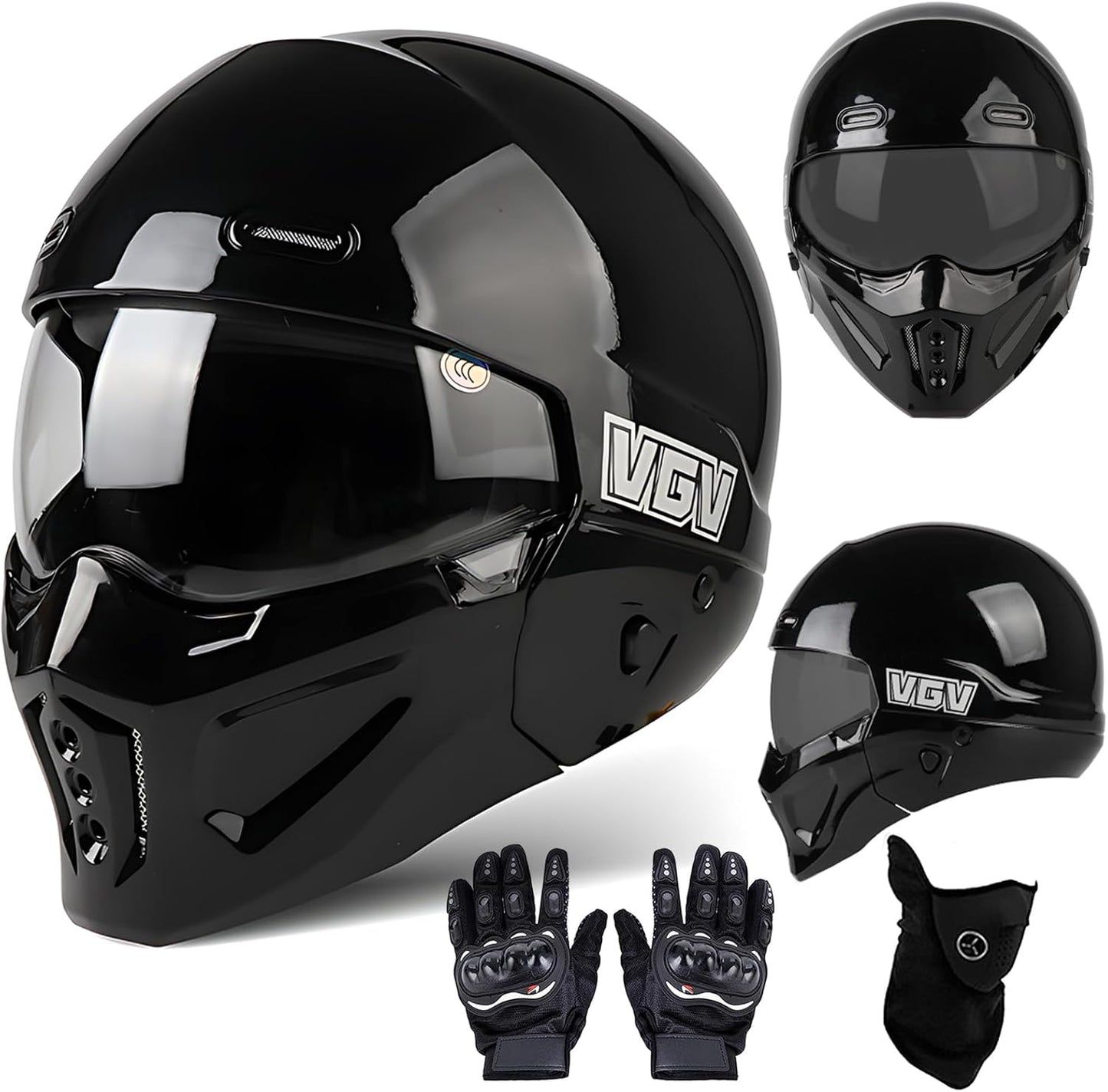 Guantes + Casco Motocicleta