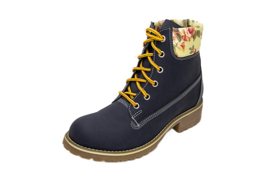 MANOLO -  BOTA MUJER SIMIPIEL/TEXTIL AZUL MARCA D MARCO