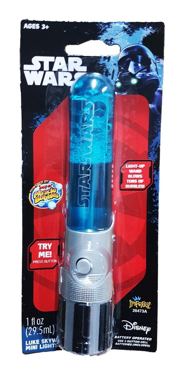 Burbujas Star Wars Mini Sable Laser Con Luz