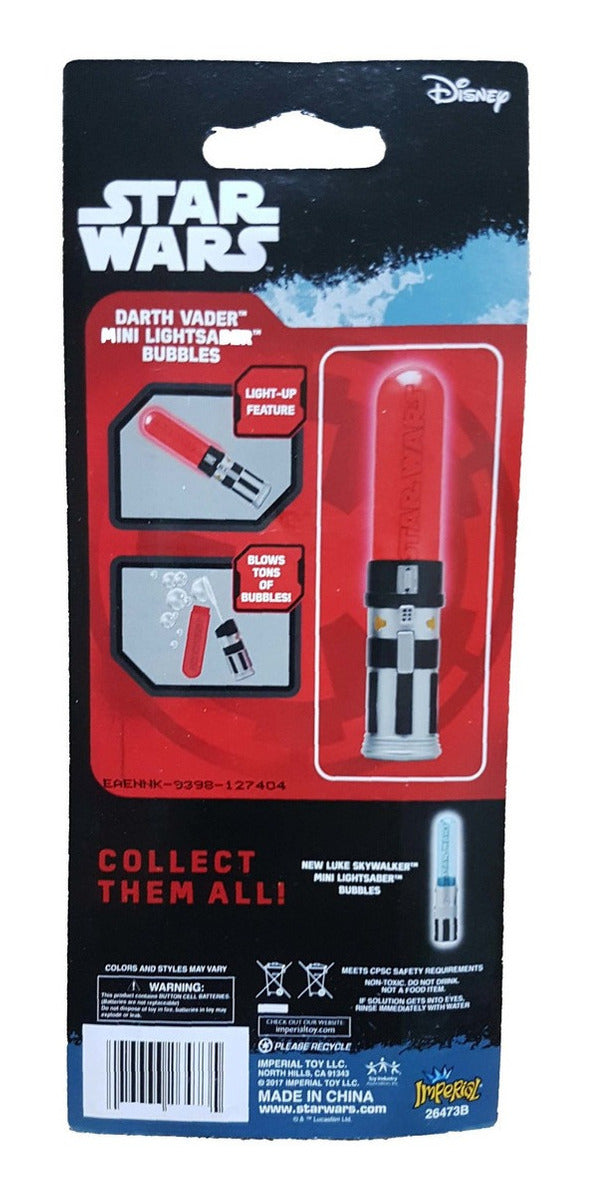 Burbujas Star Wars Mini Sable Laser Con Luz