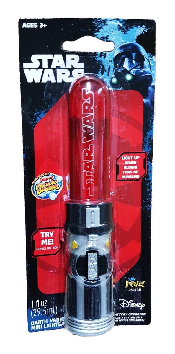Burbujas Star Wars Mini Sable Laser Con Luz