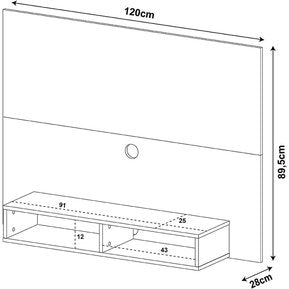 Panel Bertolini Flash Gris Con Negro Para Pantalla